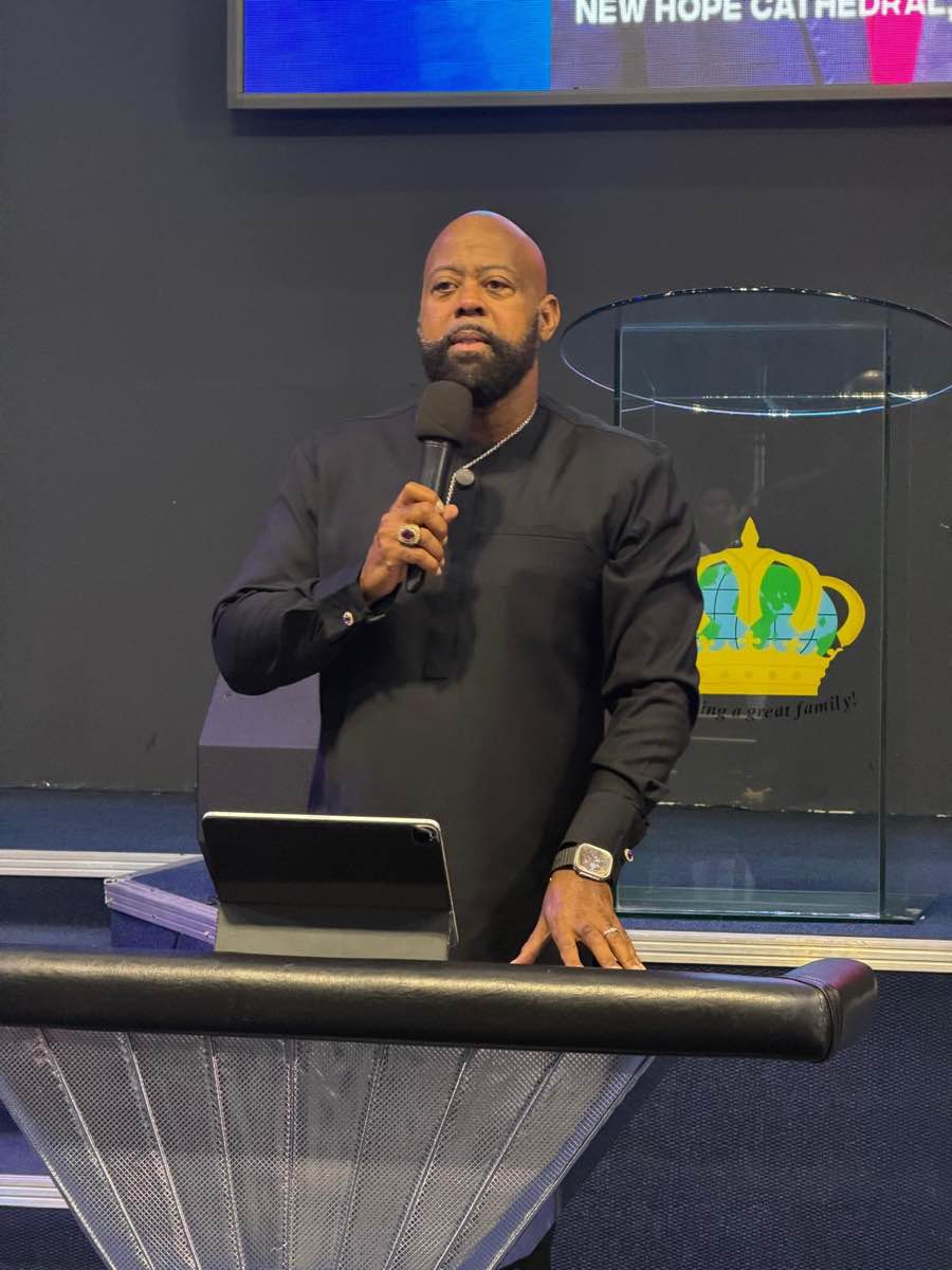 Bishop Richard teaching at New Hope Cathedral