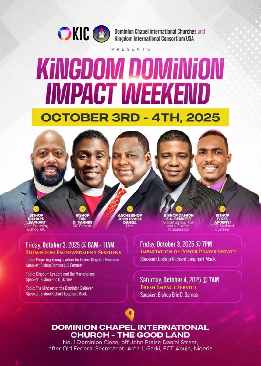 Kingdom Dominion Impact Weekend event announcement