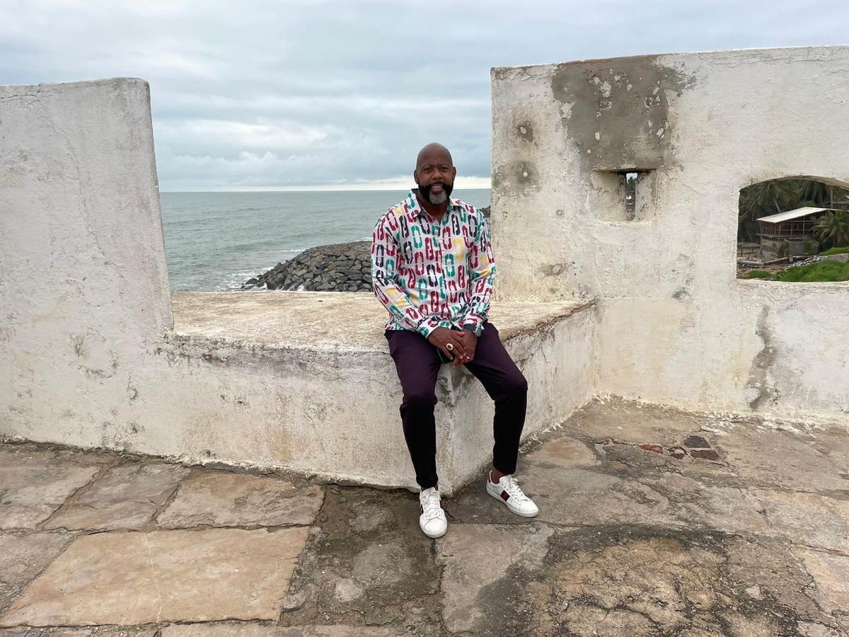 Bishop Richard at a historic coastal site